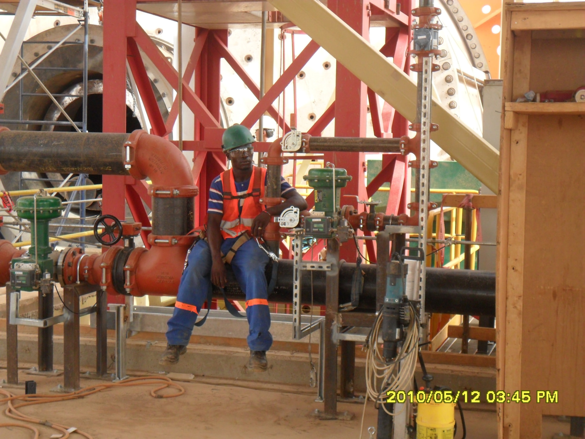 Conduite de gaz équipée de vannes et d'instruments